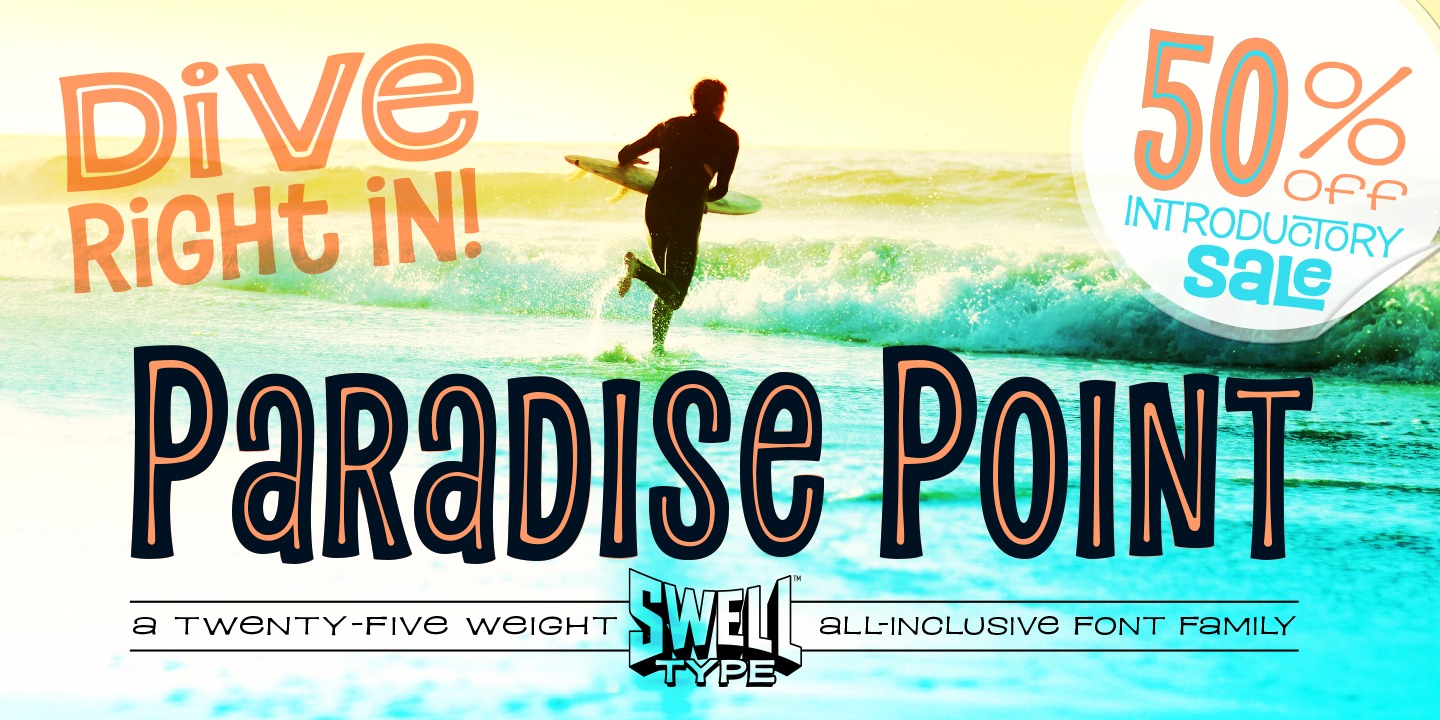 Beispiel einer Paradise Point Extended Bold-Schriftart